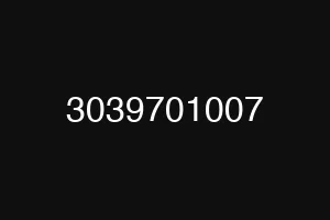 3039701007